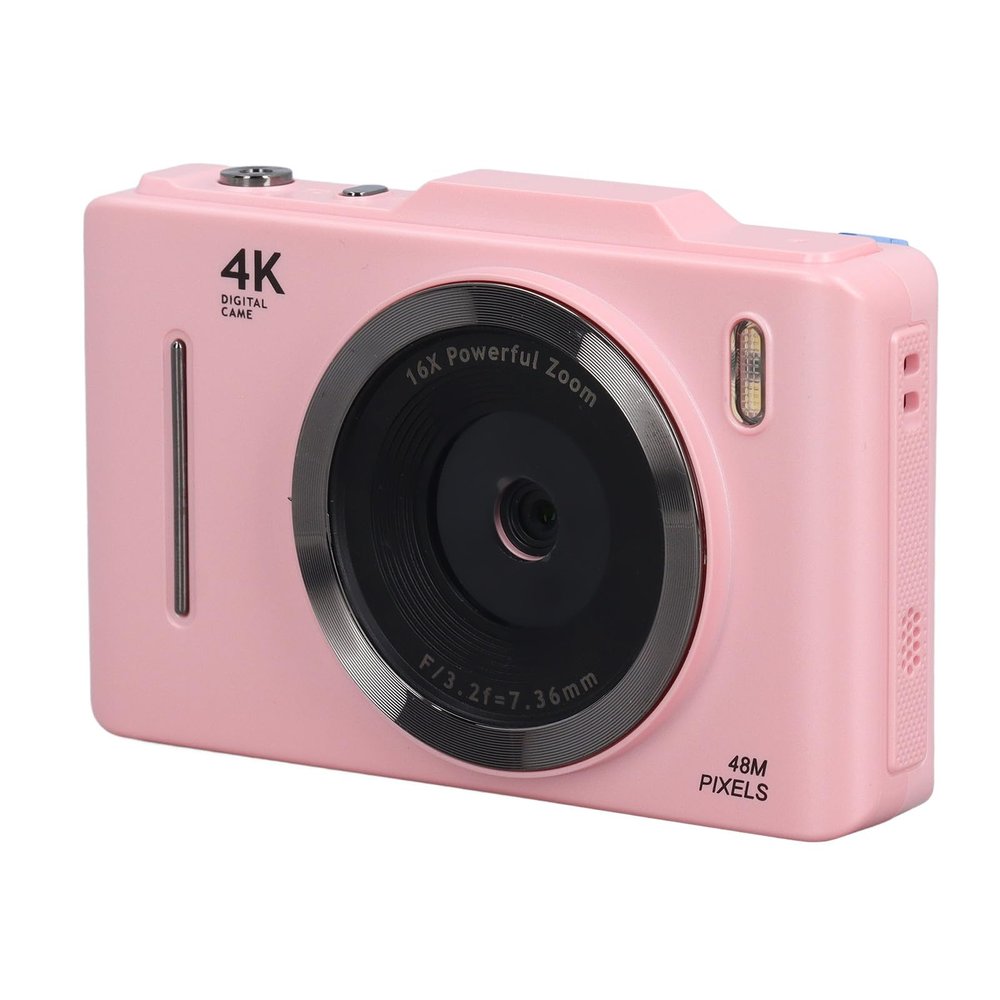 4K Digital Camera, 48MP Autofocus Vlogging Camera with 2.8in HD Screen, 16X Digital Zoom Camera for Photography and Video, Portable Point and Shoot Cameras for Teens