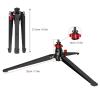 Aluminum Mini Tripod, Tabletop Desktop Stand Compact Tripod with 3/8 Inch Screw, Desktop Tabletop Stand Grip Accessories, for Gimbal Stabilizer DSLR Camera and Monopod Black view 3