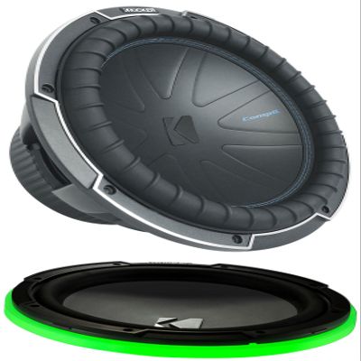Kicker Bundle: Kicker 51CWQ124 COMP Q 12" 1000 Watt Car Stereo Subwoofer DVC 4 Ohm Sub CWQ124 Bundle with Kicker 47KLSR12 KLSR 12" Weather Proof LED Speaker/Subwoofer Ring Light KLSR12 (2 Items)