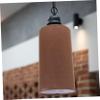 Levemolo Rustic Style Drum Lampshade Pendant Light Cover Compatible Versatile Cylinder Design for Home Hotel and Cozy Ambiance view 3