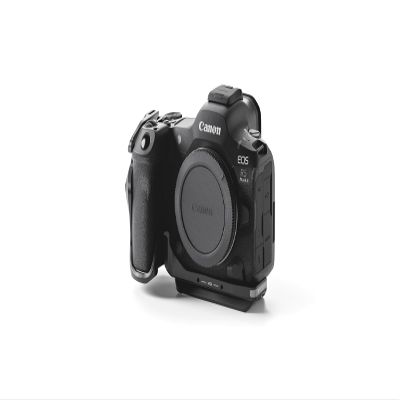 Tilta Half Camera Cage Compatible with Canon R5 Mark II - Black | Mount Accessories w/Cold Shoe, 1/4"-20 and 3/8"-16 | Securely Attaches to Camera | Silicone Padding and Lightweight
