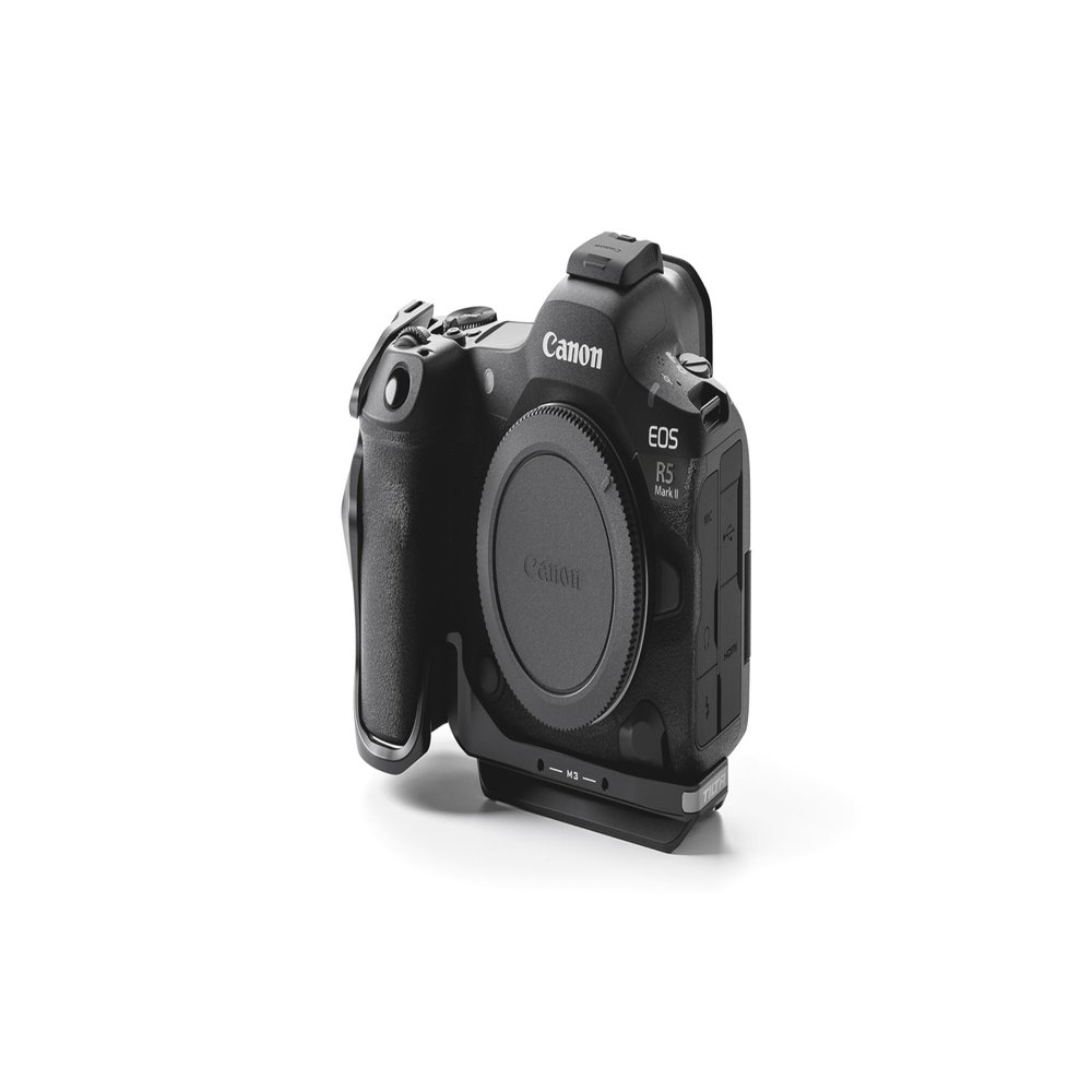 Tilta Half Camera Cage Compatible with Canon R5 Mark II - Black | Mount Accessories w/Cold Shoe, 1/4"-20 and 3/8"-16 | Securely Attaches to Camera | Silicone Padding and Lightweight