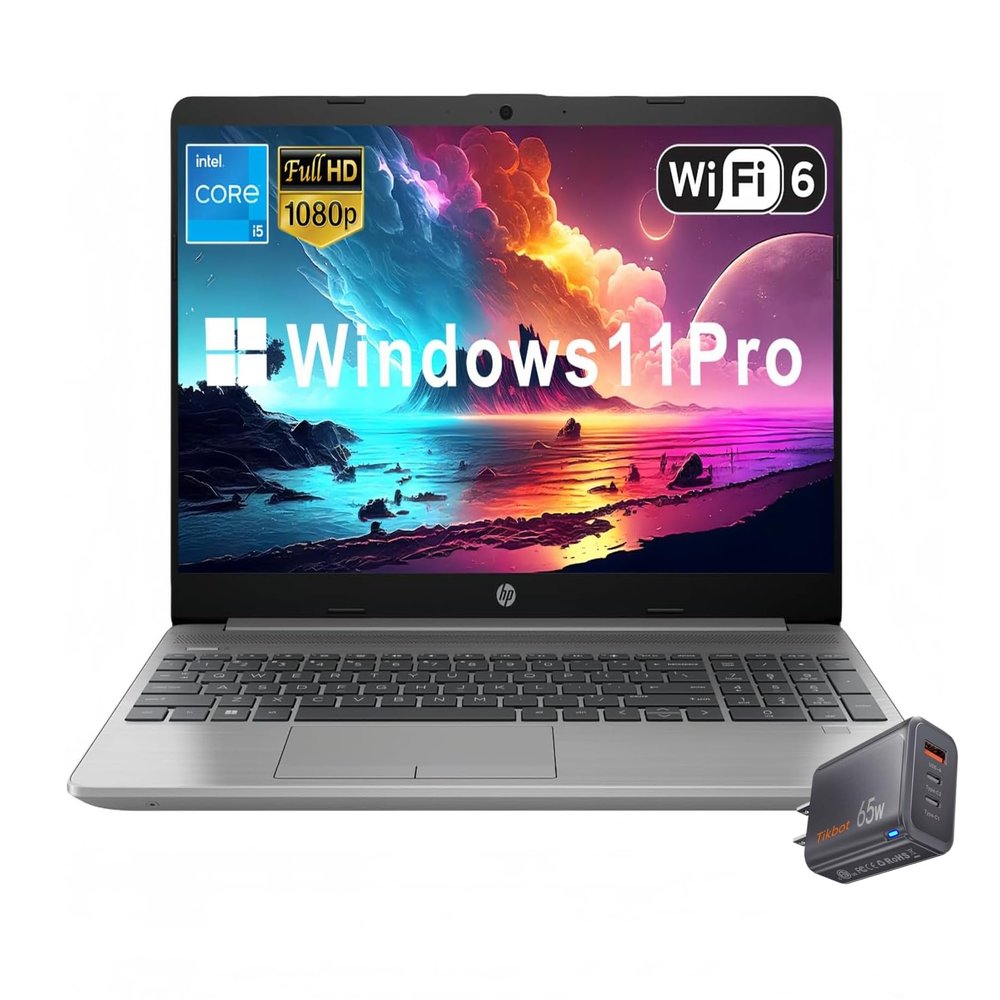 HP 15.6" Business Laptop, Intel Core i5-1235U, 16GB RAM, 1TB SSD, Windows 11 Pro, W/Extra GaN Charger