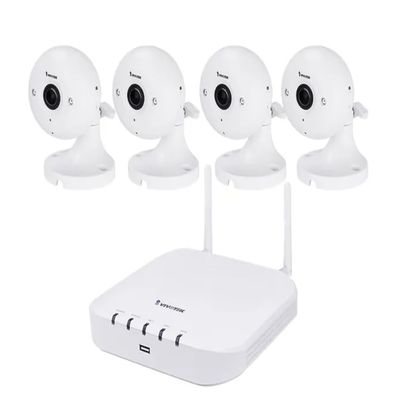 ND8212W 4 Channel IP + WiFi NVR w/Built-in WiFi - 2TB w/ 4 x 2MP Indoor Cube IP Security Cameras
