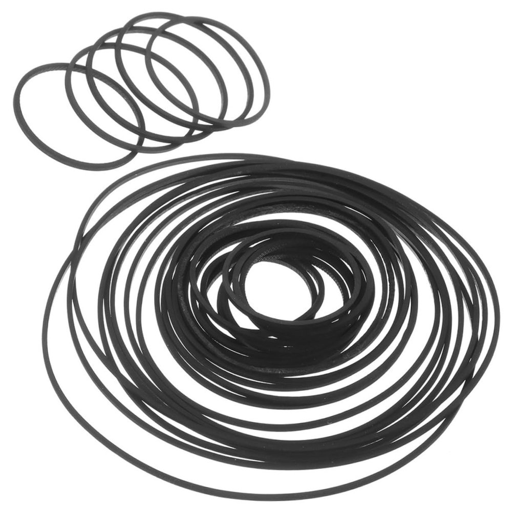CORHAD 90pcs Rubber Cassette Player Belts Replacement Cassette Belts for Tape Recorder Turntable Cd Video Device DVD Drive