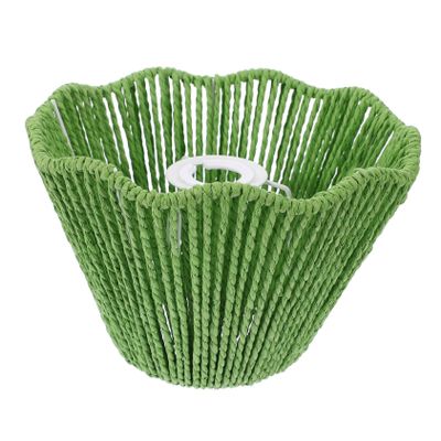 Woven Paper Rope Lamp Shade Cover Universal E27 E14 Green