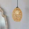 SEWOART Rustic Woven Lampshade Decorative Light Cover for Indoor Use for Chandelier Pendant and Hanging Lamps Restaurants and Homes Natural Rural Style view 3