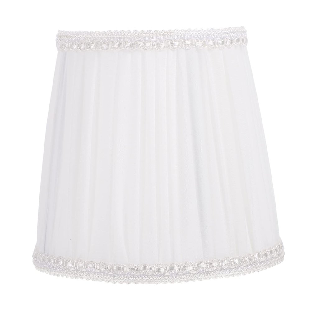 HONMEET Fabric Lamp Shade Cover Softens Light Versatile Home Decoration for Living Room Bedroom and Room Accessory for Table Wall and Floor Lamps White Cloth Art Design