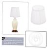 HONMEET Fabric Lamp Shade Cover Softens Light Versatile Home Decoration for Living Room Bedroom and Room Accessory for Table Wall and Floor Lamps White Cloth Art Design view 3