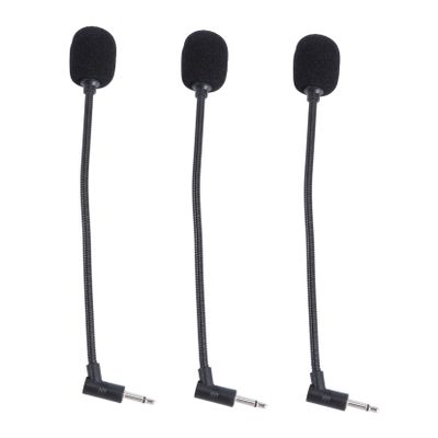 Mikinona 3pcs Computer Microphone Straight Cutting Small Portable for Phones Computers Mono Stereo Plastic Sponge Metal for Speaker Mobile Tablet