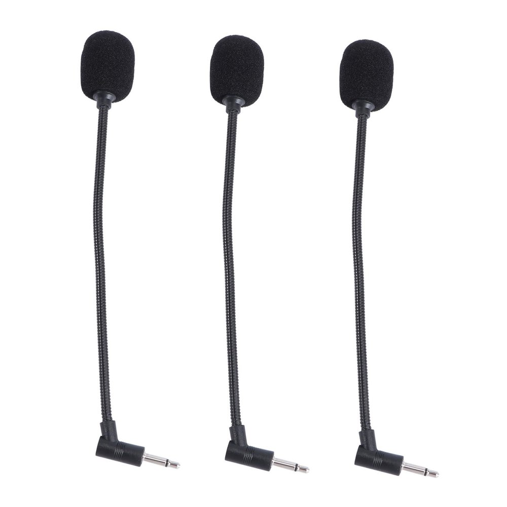 Mikinona 3pcs Computer Microphone Straight Cutting Small Portable for Phones Computers Mono Stereo Plastic Sponge Metal for Speaker Mobile Tablet