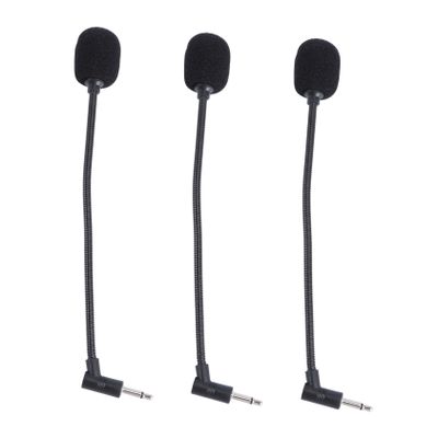 BIUDECO 3pcs Straight Cutting Microphone Attachable Mic for Phone Computer Mono Stereo Sound