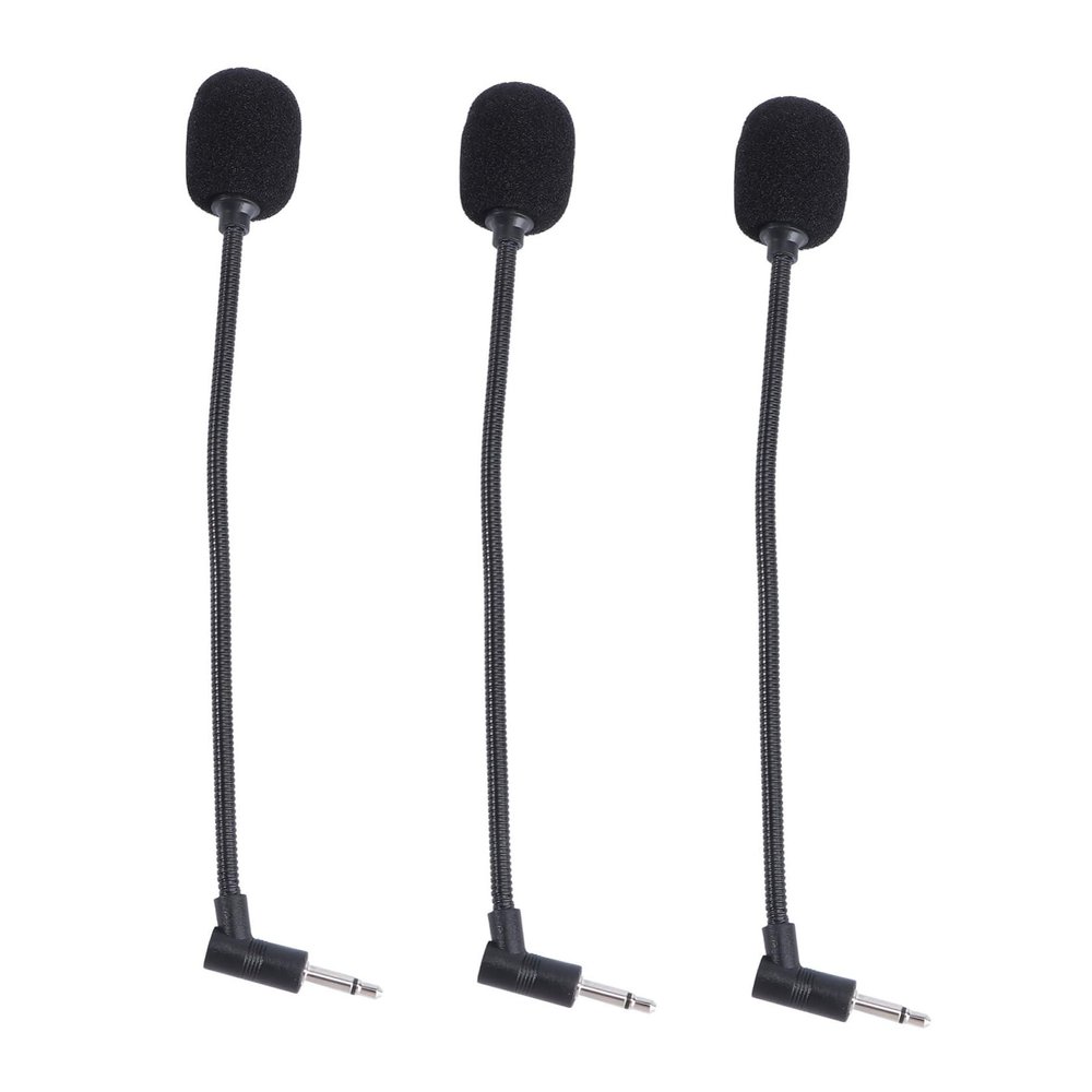 BIUDECO 3pcs Straight Cutting Microphone Attachable Mic for Phone Computer Mono Stereo Sound