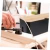 MERRYHAPY Wooden Cover Cord Organizer for Storage for Cables and Adapters Keeps Wires Hidden and Safe from and Pets view 3