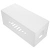 TINEASUR Cord Organizer Box for Desk Cable Management Box Power Strips Wire Organizer White Multi- Decor