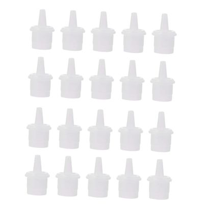 Baluue 50pcs Eyelash Extension Replacement Caps Nozzle Bottle Tips for Eyelash Grafting Essential Accessory for Beauty Salons and Personal Use Prevent Clogging and Wastage