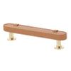 ARTIBETTER Leather Handle Cabinet Pulls Polished Chrome Cabinet Door Handles Easy Install for Kitchen Bathroom view 1