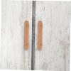 ARTIBETTER Leather Handle Cabinet Pulls Polished Chrome Cabinet Door Handles Easy Install for Kitchen Bathroom view 4