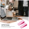 CIYODO 2pcs Adjustable Laptop Heightening Stand with Mini Cooling Base Ergonomic Design for Comfortable Use Rosy Color for view 3