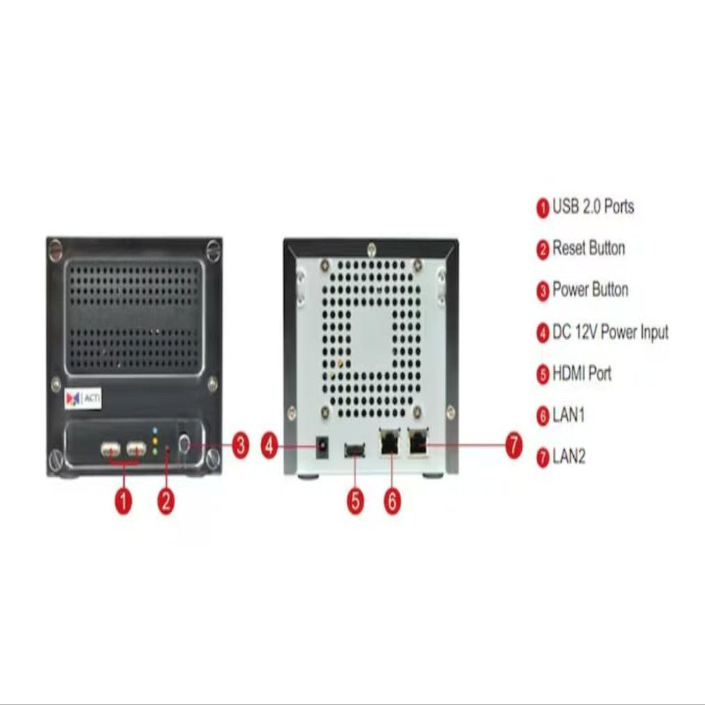 ACTi ENR-130 16-Channel 4MP/10MP Standalone NVR (0, TB)