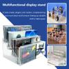 4Tier Clear Acrylic CD Holder - Cascading CD & DVD Storage Rack with Vinyl Record Stand - Holds up to 32 Cases (Large, Clear) view 4