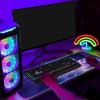 Custom Personalized RGB Gaming Mouse Pad,7 Led Light Modes Desk Mat, Non-Slip Rubber Base Mouse Keyboard Mat, Large Oversized Glowing Led Extended Mousepad for Office Dorm Personalised Gifts view 3