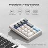 Kisnt FD17 Wireless Mechanical Number Pad, Bluetooth 5.0& 2.4G Dual Mode Numeric Keypad, 17 Keys Hot Swappable Numpad with PBT Keycaps for Laptop/PC/TKL Keyboards(Beige, Linear Switch) view 3