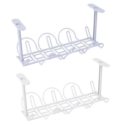 FELTECHELECTR 2pcs Cable Organizer for Desk Under Desk Storage Rack Wire Management Cord Management Cable Storage Rack Hooks