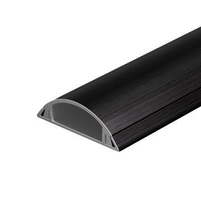 YLLSMGS Metal Cable Protector 39in Long Strong Self-Adhesive Floor Cord Covers for Offices Homes Warehouses Outdoor Courtyards(Black,40 * 12mm/1.57 * 0.47in)