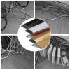 YLLSMGS Metal Cable Protector 39in Long Strong Self-Adhesive Floor Cord Covers for Offices Homes Warehouses Outdoor Courtyards(Black,40 * 12mm/1.57 * 0.47in) view 3