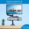 HEYXI Laptop Attachment DML1 | Silver Desk Mount Support Tray for Laptop/Tablet/ | VESA 75/100 | 8kg Capacity view 3