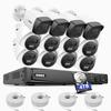 ANNKE 16CH PoE Security Camera System, 12MP H.265+ NVR with 4TB HDD, 8X 4K/8MP IP Wired Cams with Spotlight Color Night Vision, Built-in Mic, 4X 5MP/3K Bullet IP Cams, AI Motion Detection view 1