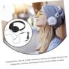 jojofuny Lightweight Foldable Over Ear Headphones Microphone and Volume Control for Smartphones Pc Laptop and Tablet Black Portable Design for Music and Calls view 2