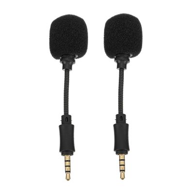 TOPPERFUN 2pcs Noise Canceling Voice Recording Microphone Compact Mini Microphone for Smartphones and Computers for Streaming Live Events and Conferences