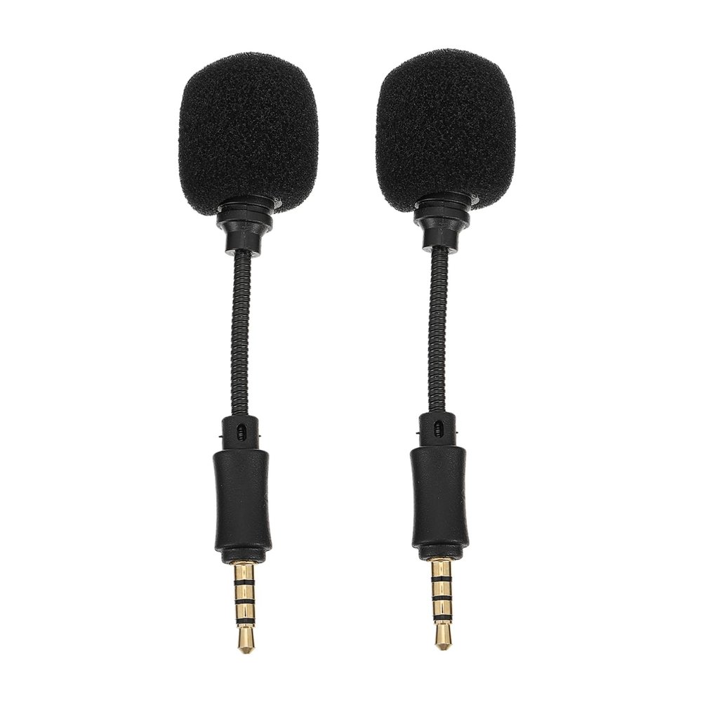 TOPPERFUN 2pcs Noise Canceling Voice Recording Microphone Compact Mini Microphone for Smartphones and Computers for Streaming Live Events and Conferences