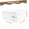 1pc Laptop Monitor Riser Drawer Storage Organizer for Home Office White Elevated Computer Stand for Stationery Sundries and Cosmetics view 2