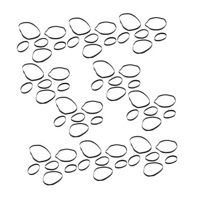LIFKICH 50pieces Replacement Belt for Cassette Machine Flat Rubber Belt Pack Record Repair