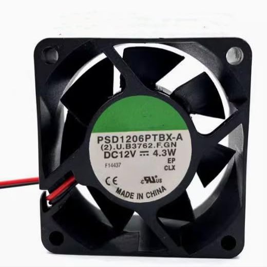 PSD1206PTBX-A 60X60X25MM 6CM 12V 4.3W 2-Wire Ball Cooling Fan
