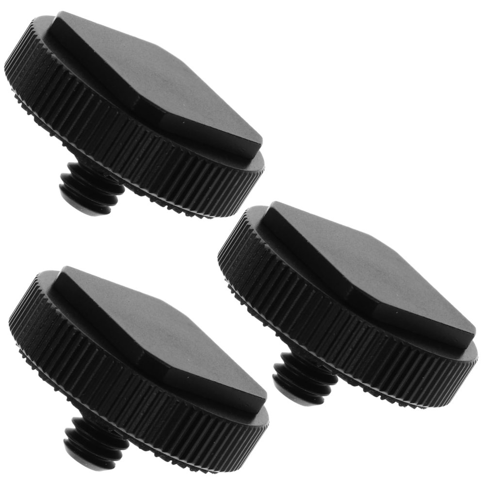 CAXUSD 3pcs Cold Shoe Mount Flash Adapter Set for DSLR Cameras Easy to Install Tripod Adapter for Led Lights and Monitors Durable Construction