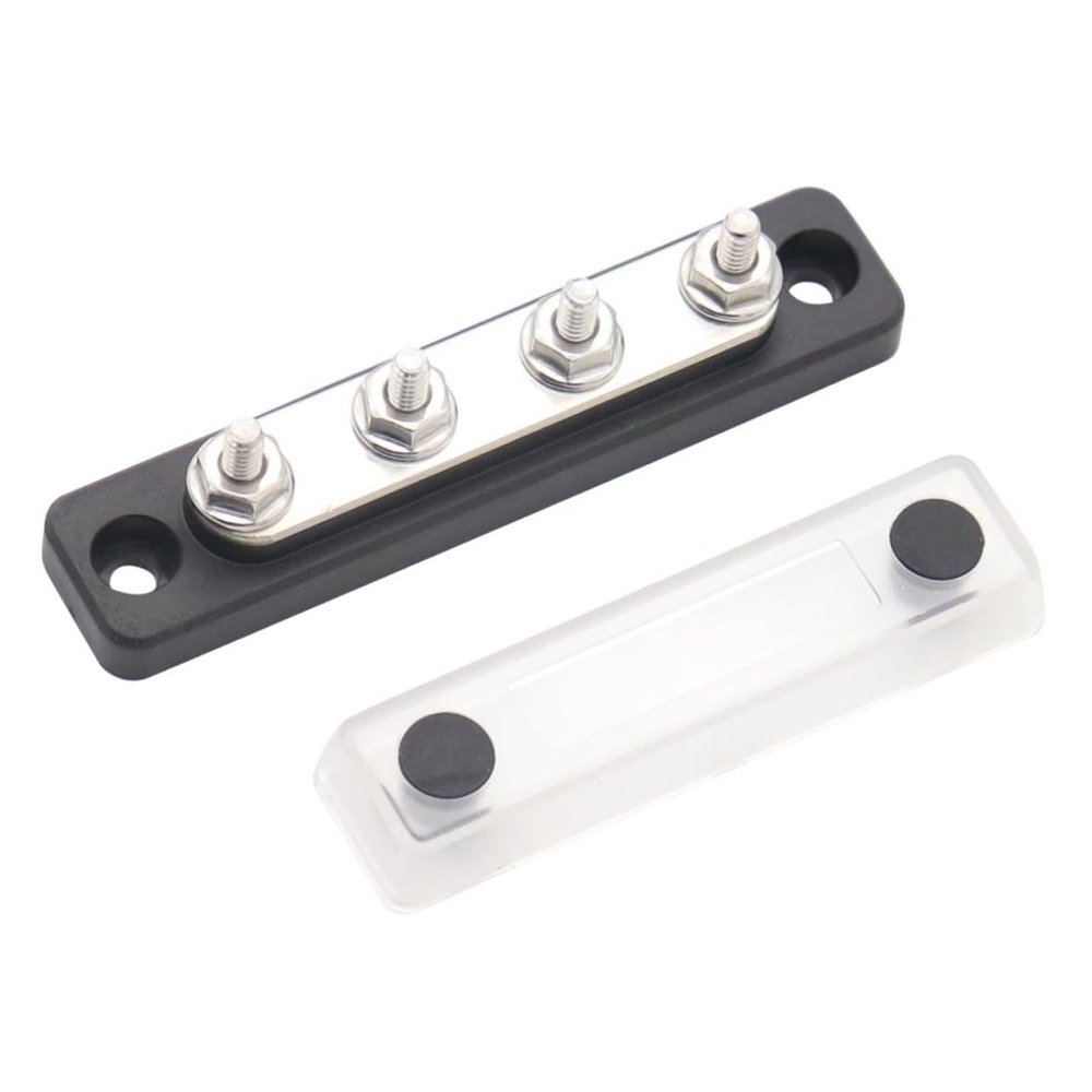 DirectNine Basics Professional Junction Block 3/16 Bus Bar Connector 48v 100a Wide Use Range Abs Cover
