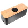 HOMOCONO Home Office Cable Management Box Large Round Hole Cord Organizer for Power Strips and Data Cables for Tidy Desktops Living Room Bedroom and Office