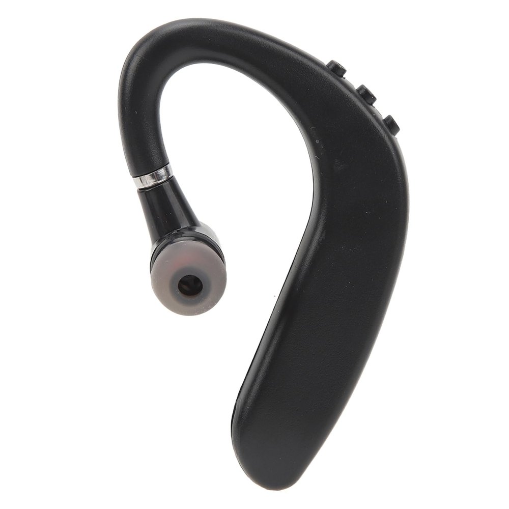 Acouto Headset Wirel Single Ear Earpiece with USB Charging Cable Ultra Low Latency Ha Ear for Driving Running Office Black (Black)