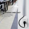 Floor Wall Cable Raceway cord covers management for wires,wire channels to hide wires,wire hiding strip,Wood Grain Wire Hider Management Kit,Ethernet Cable Cover,Cuttable Self Adhesive,100cm/39.4in. view 3