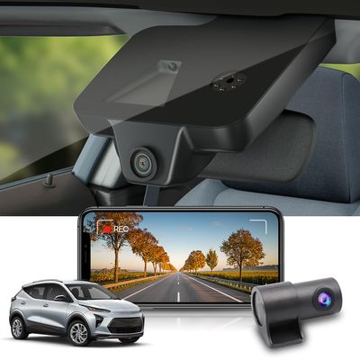 Fitcamx Front 2K+Rear 1080P Dash Cam Adapts for Chevy Bolt EV & EUV LT Premier 1LT 2LT 2022-2024 has Auto-Dimming (HD2-8155), OEM Style, Dual Loop Recording, WiFi&APP, G-Sensor, Easy to Set, 64GB Card