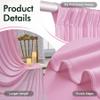 10ftx12ft Wrinkle Free Pink Backdrop Curtain, 2 Panels 12FT Height Pastel Pink Drapes for Wedding Backdrop, Silky Polyester Photo Back Drop Cloth for Birthday Party Photography Background view 2