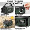 44400mWh/12000mAh Emergency Radio, Hand Crank Portable Solar Radio AM/FM/NOAA Weather Radio with 2 Solar Panels,3 Charging Methods,SOS Alarm,Flashlight,Phone Charger,Compass,Reading Lamp view 2