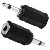 3.5mm Mono to Stereo Adapters, 2 Pack 1/8" Mono Male Plug to 1/8" TRS Stereo Female Jack Headphone Accessories for Headphone Radio view 1