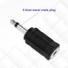 3.5mm Mono to Stereo Adapters, 2 Pack 1/8" Mono Male Plug to 1/8" TRS Stereo Female Jack Headphone Accessories for Headphone Radio view 3