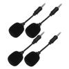JEWEDECO 4pcs Mini Noise-canceling Recording Microphone Pole Threaded Design for Live Streaming Conferences and Karaoke Plug Play for Mobile Use view 1