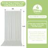 20ftx14FT Wrinkle Free Ivory Backdrop Curtain, 4 Panels 14FT Height Ivory Wedding Backdrop Drapes, Silky Polyester Back Drop Cloth for Birthday Photography Background Party Backdrop Draping view 2